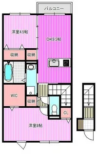 セントレジス八尾【2階】の間取り