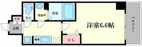 プレサンス梅田Ⅱ【402号室】の間取り