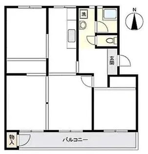 青山年ヶ森ハイツ A棟【503号室】の間取り