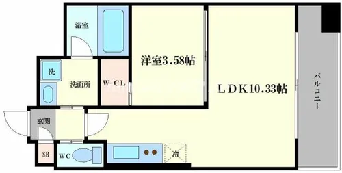 プレジオ弁天町EURO【9階】の間取り