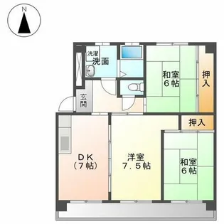 コーポ苗田【4階】の間取り