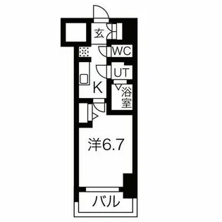 メイクス鶴舞Ⅱ【6階】の間取り