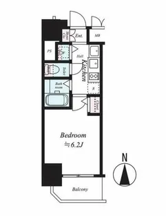 プレサンス谷町アルファ【4階】の間取り