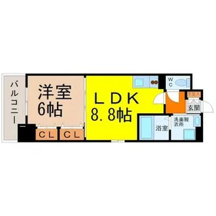 ランドルチェ大須【9階】の間取り