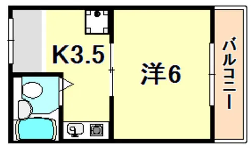 ヴィラ福原【8階】の間取り