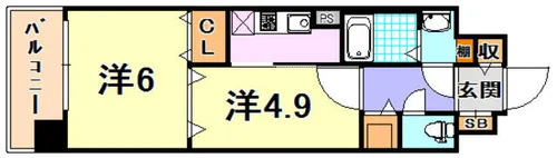 M’sレジデンス神戸【8階】の間取り