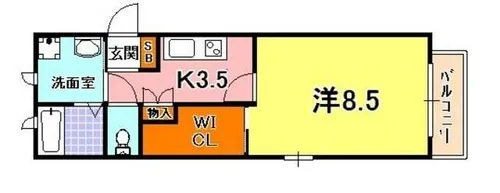 シャーメゾン上沢【2階】の間取り