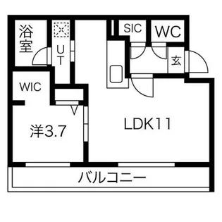 パトリア環状通東【201号室】の間取り