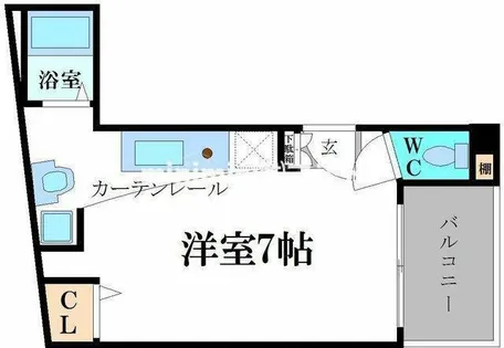 ステイタス難波ビル【301号室】の間取り