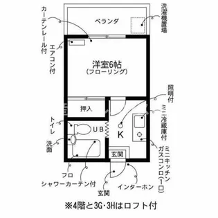 ユトリロ草間【3-D号室】の間取り