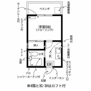 ユトリロ草間【4-B号室】の間取り