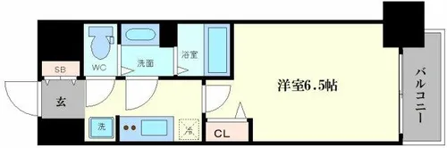 プレサンス難波マジョリティ【5階】の間取り