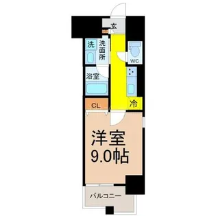 トレヴィ高岳【9階】の間取り