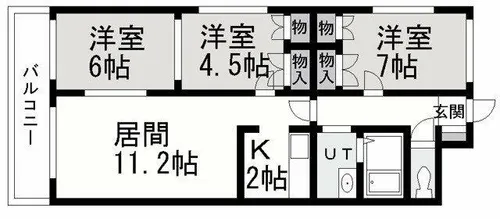 スノーベルみずきⅡ【203号室】の間取り