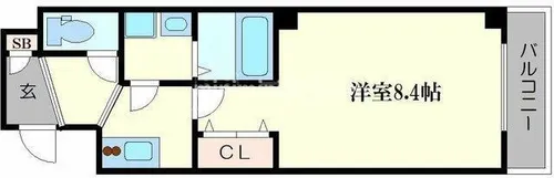 eightcourtドーム前【4階】の間取り