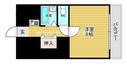 エリンデール桜川【809号室】の間取り