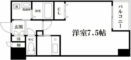 ダイドーメゾン大阪本町EAST【6階】の間取り