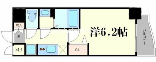 グランカリテ大正ドマーニ【406号室】の間取り