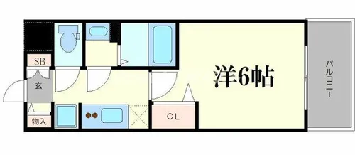 グランカリテ大正ドマーニ【6階】の間取り