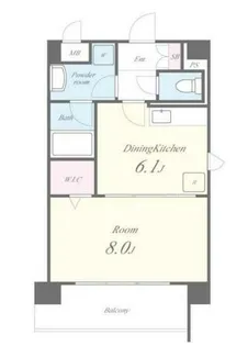 ビヤン北八代【1階】の間取り