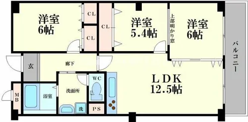 第18柴田ビル【9階】の間取り