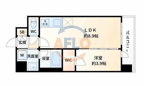 スプランディッドライズ新大阪ノース【8階】の間取り