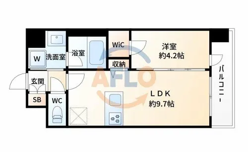 スプランディッドライズ新大阪ノース【9階】の間取り