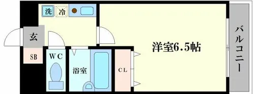 ウィンヒルズ難波南【6階】の間取り
