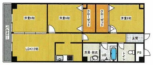 ライフステージ福島【4階】の間取り