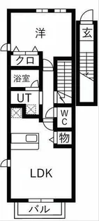 フラット・フォー【2階】の間取り