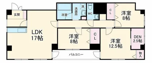 to U 天神橋【602号室】の間取り