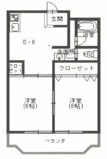 シティライフ有萬【8-A号室】の間取り
