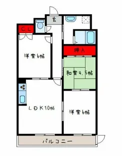 プラザテイクスリー【1階】の間取り