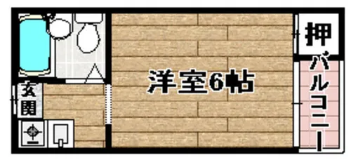コーポ富田【12号室】の間取り