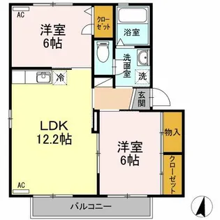 グレイス A【202号室】の間取り