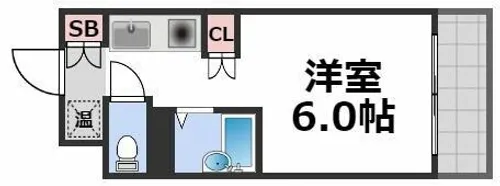 インターナショナル玉造【2階】の間取り