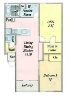 コンフォール横山【102号室】の間取り