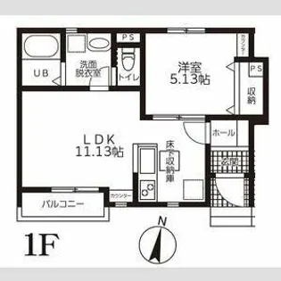リーブルファイン東水代【101号室】の間取り