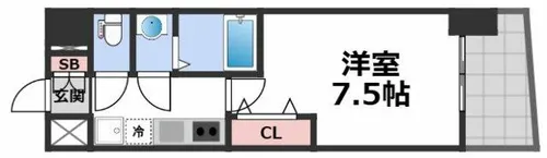 Luxe布施南【10階】の間取り