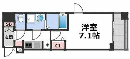 エスティメゾン京橋【9階】の間取り