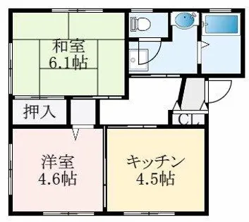 大阪府堺市東区日置荘西町3丁【アパート】の間取り