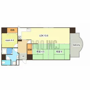 クリーンピアしかま恵美酒【3階】の間取り