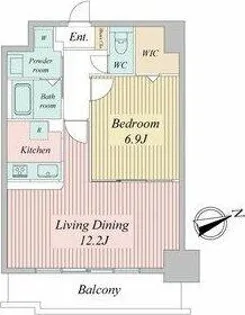 リバーコート砂田橋Ⅱ【8階】の間取り