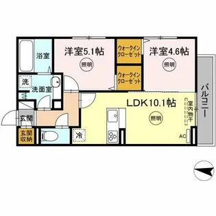 AURALEE 足立【3階】の間取り