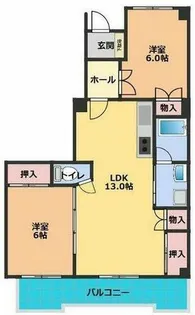 OS・SKYマンション小幡【7階】の間取り