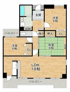大阪府箕面市小野原東6丁目【マンション】の間取り