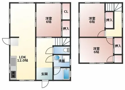 愛知県豊橋市岩屋町字岩屋下【一戸建】の間取り