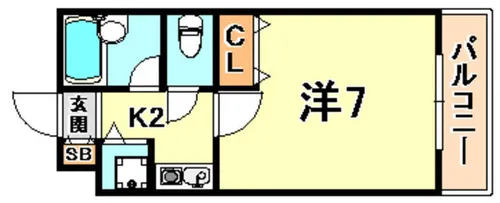 シャトラン弓木壱番館【2階】の間取り