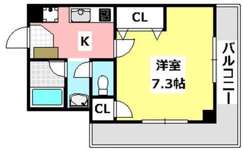エステート茨木駅前【502号室】の間取り