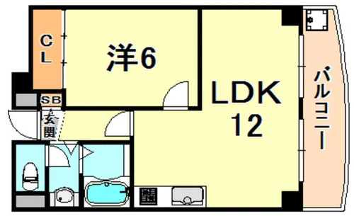 サンパレス21六甲2【1階】の間取り